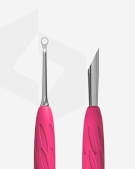 Pusher do manicure Gummy z silikonową rączką UNIQ 11 TYPE 2 (skośny pusher i pusher w kształcie pętli) PQ-11/2