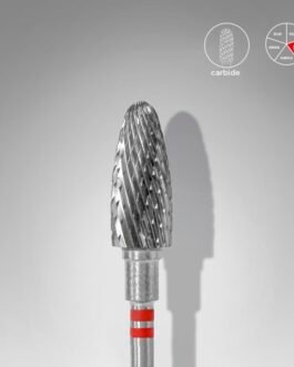 Frez karbidowy do frezarki do paznokci dla leworęcznych, typ "kukurydza", czerwony, EXPERT, średnica głowicy 6 mm / część robocza 14 mm FT91R060/14